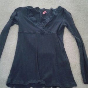 Long sleeve blue top