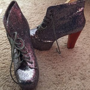 Jeffey Campbell Pewter Glitter Lita