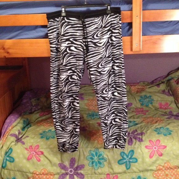 Zebra print pajama pants!
