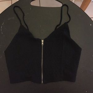Urban Outfitter Zipper Crop Top