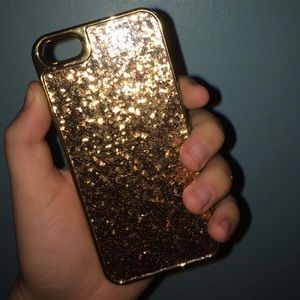 Sparkly gold I phone case