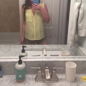 Yellow top with pocket