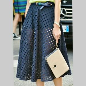 PRICE DROP! Anthropologie high waist eyelet skirt