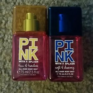 2 mini PINK body sprays.