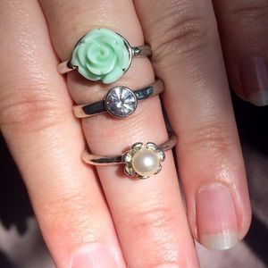Three piece ring set