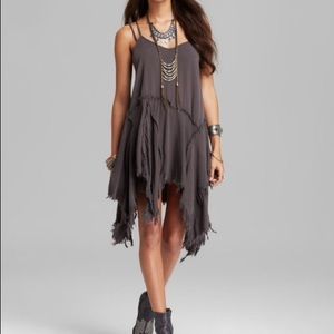 Free People Grey Tattered Up Slip