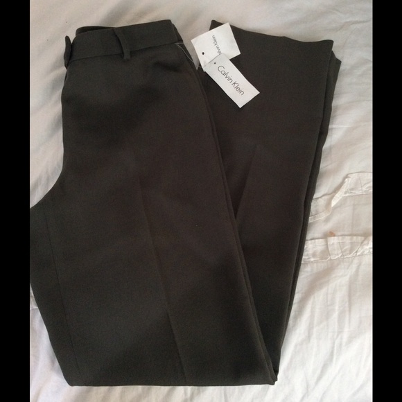 Calvin Klein Army Green Slacks Formal Pants
