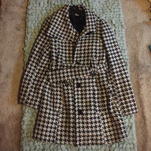 Black & White Check Coat
