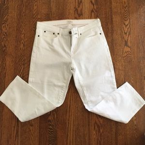 Jcrew white stretch crop denim 👖