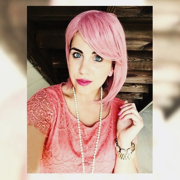 Pink Wig Perfect for Halloween!