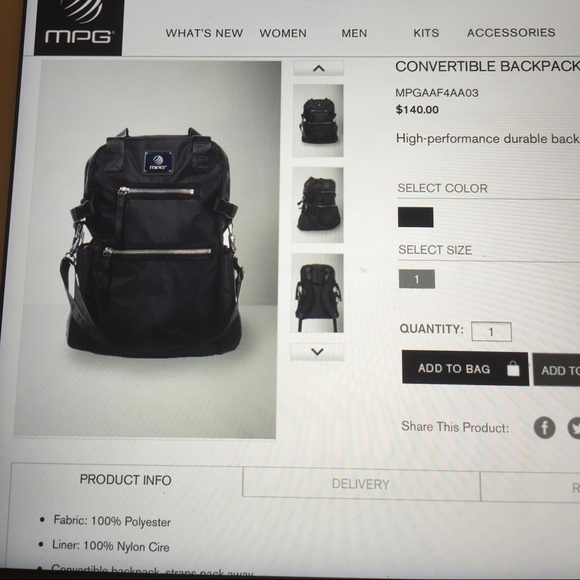 mpg convertible backpack