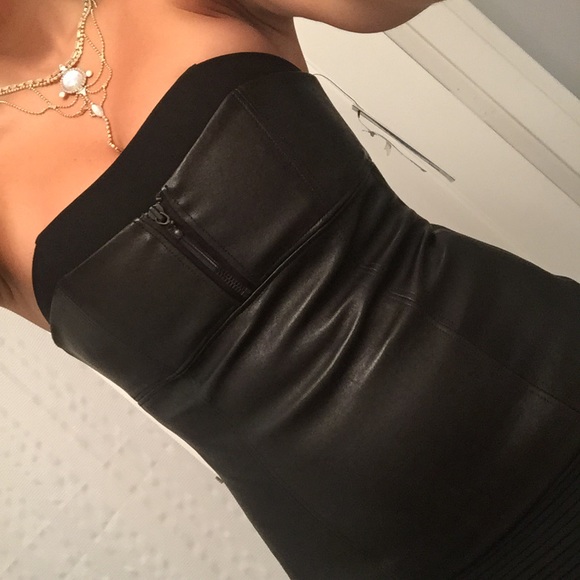 SOLD Alice +Olivia genuine leather bustier - Picture 4 of 4