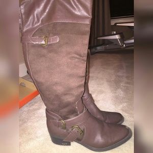Suede and Leather Riding Boots