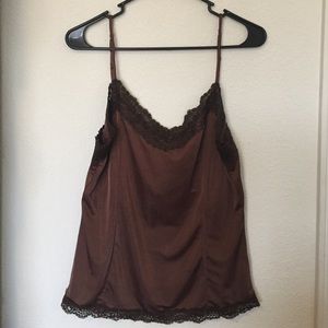 Chocolate Brown Spaghetti Strap Tank Top