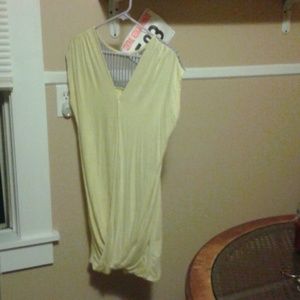 Yellow drape dress