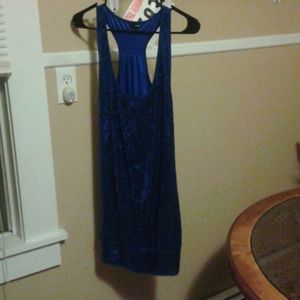 Navy blue sequined dress