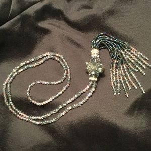 STUNNING! Swarovski Crystal 26" Necklace w/Tassel