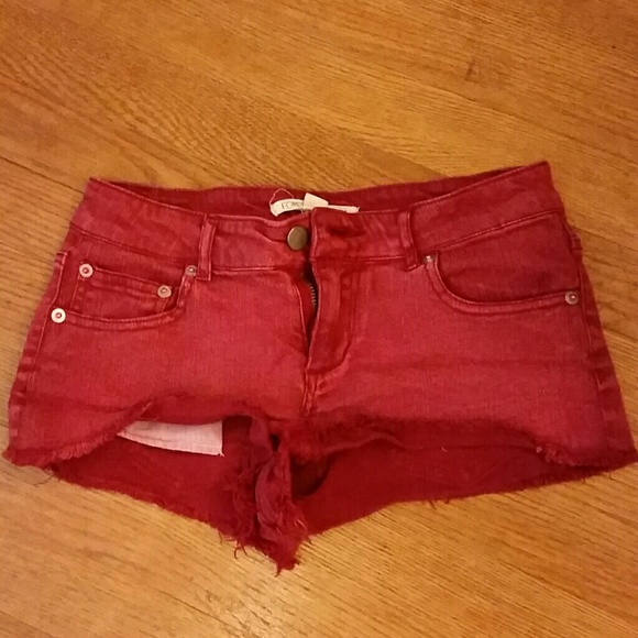 Forever 21 red cropped shorts