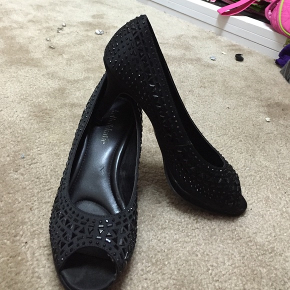 Black Rhinestone Shoes - Picture 2 of 4