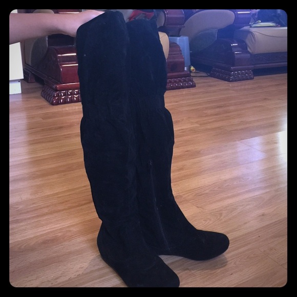 Black Over the Knee High Boots