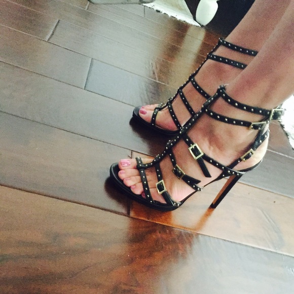 Strappy heals by Vince Camuto.  Worn once only.