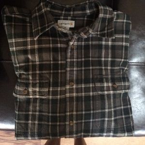 Carhartt gray and green XL men's cotton flannel