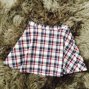 Plaid mini skirt