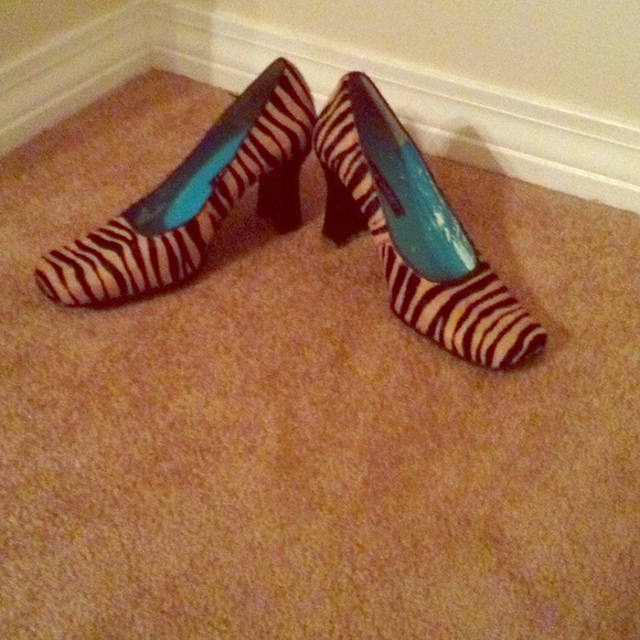 Zebra print heels