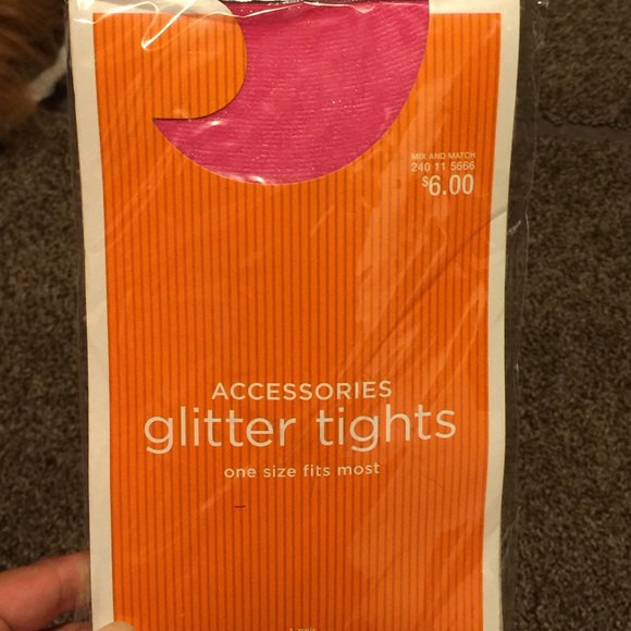Women's pink glitter tights