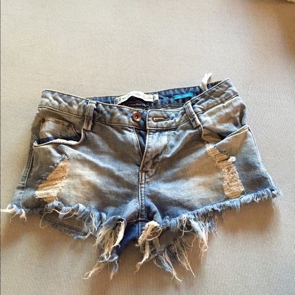 Zara, Distressed denim shorts size 2