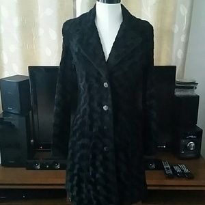 Textured Black Coat