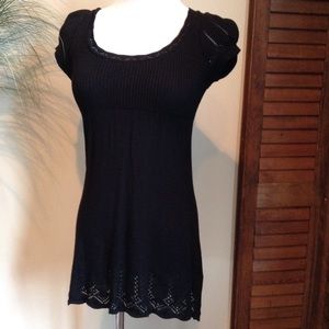 Black baby doll sweater top
