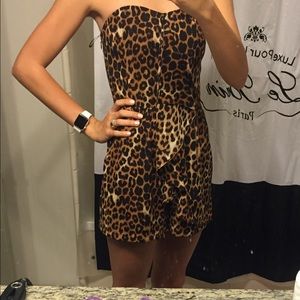 Express leopard print romper