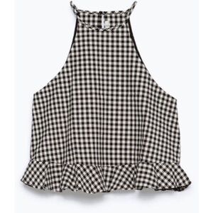 Zara Gingham Halter top