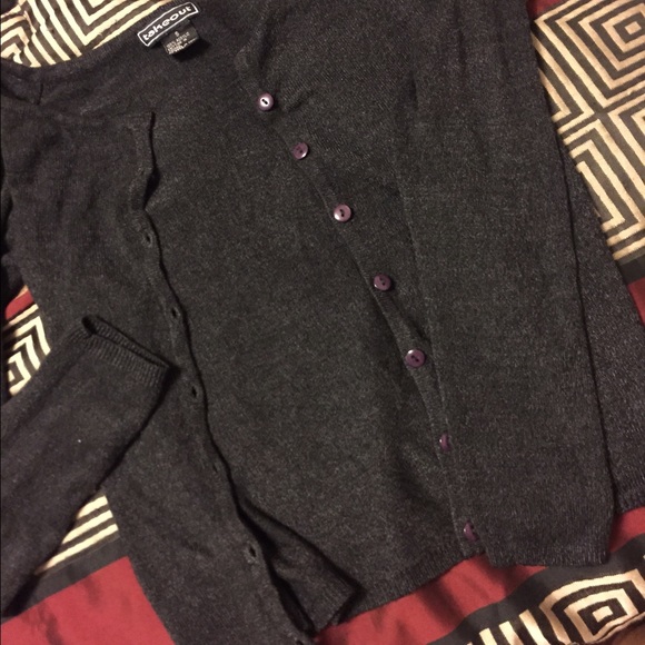 Grey Fitted Cardigan