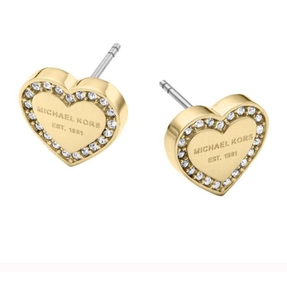 Michael Kors heart stud earrings