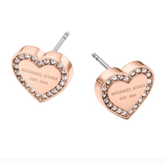 Michael Kors heart stud earrings