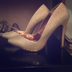 Gold heels never worn