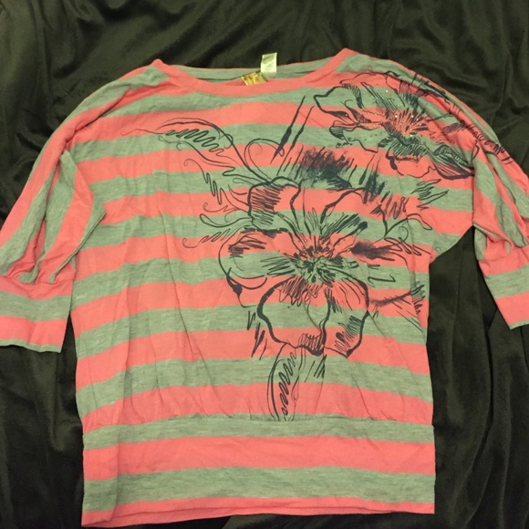 Striped flower shirt