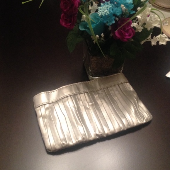NWOT Small Silver Clutch