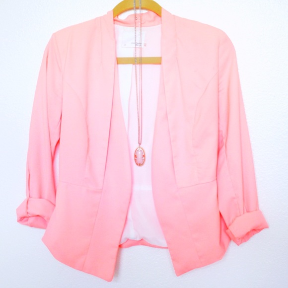 Neon Coral Blazer //