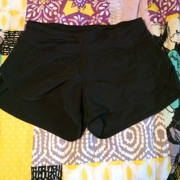 Lululemon black speed shorts size 2