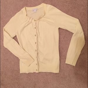 Pale yellow New York & Co. cardigan