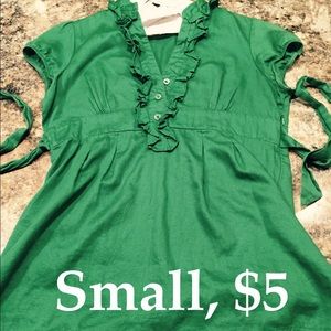 Green cotton top