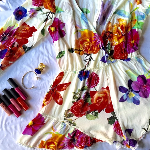 Pants - Floral Romper