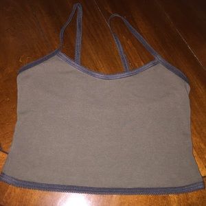 AA Cotton Spandex Elastic Crop Tank