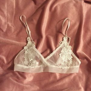 sheer lace bralette *READ DESCRIPTION*