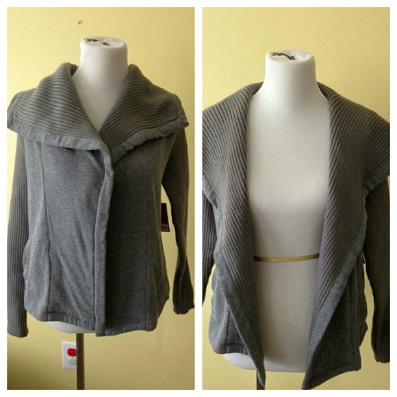 Sonoma Jackets & Blazers - NWT Grey Sonoma Sweater Jacket Size M