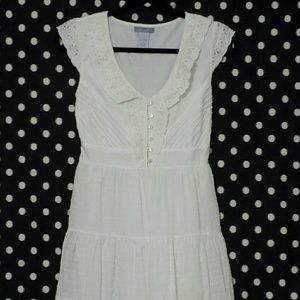 FINAL SALE Delia's white swiss dot cotton sundress