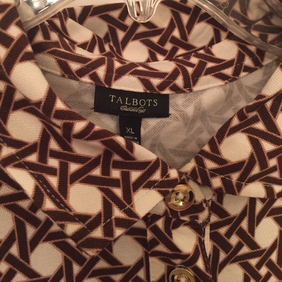 Talbots came patterned shirt - Picture 3 of 3